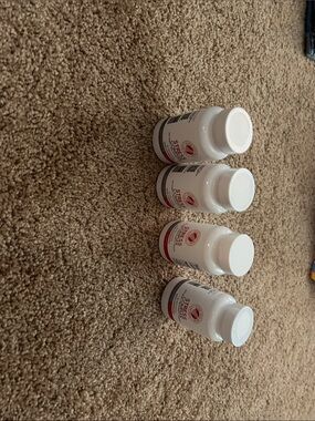 Stress Relief Supplement Bottles — White